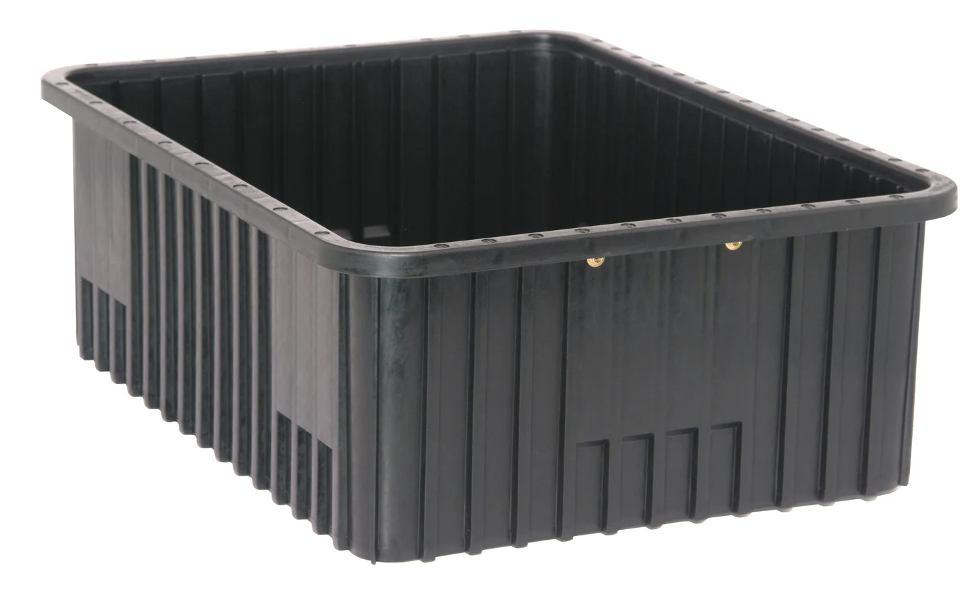 Quantum DG93080COCS Conductive Dividable Grid Container, 22-1/2"L x 17-1/2"W x 8"H, Black, Case of 3