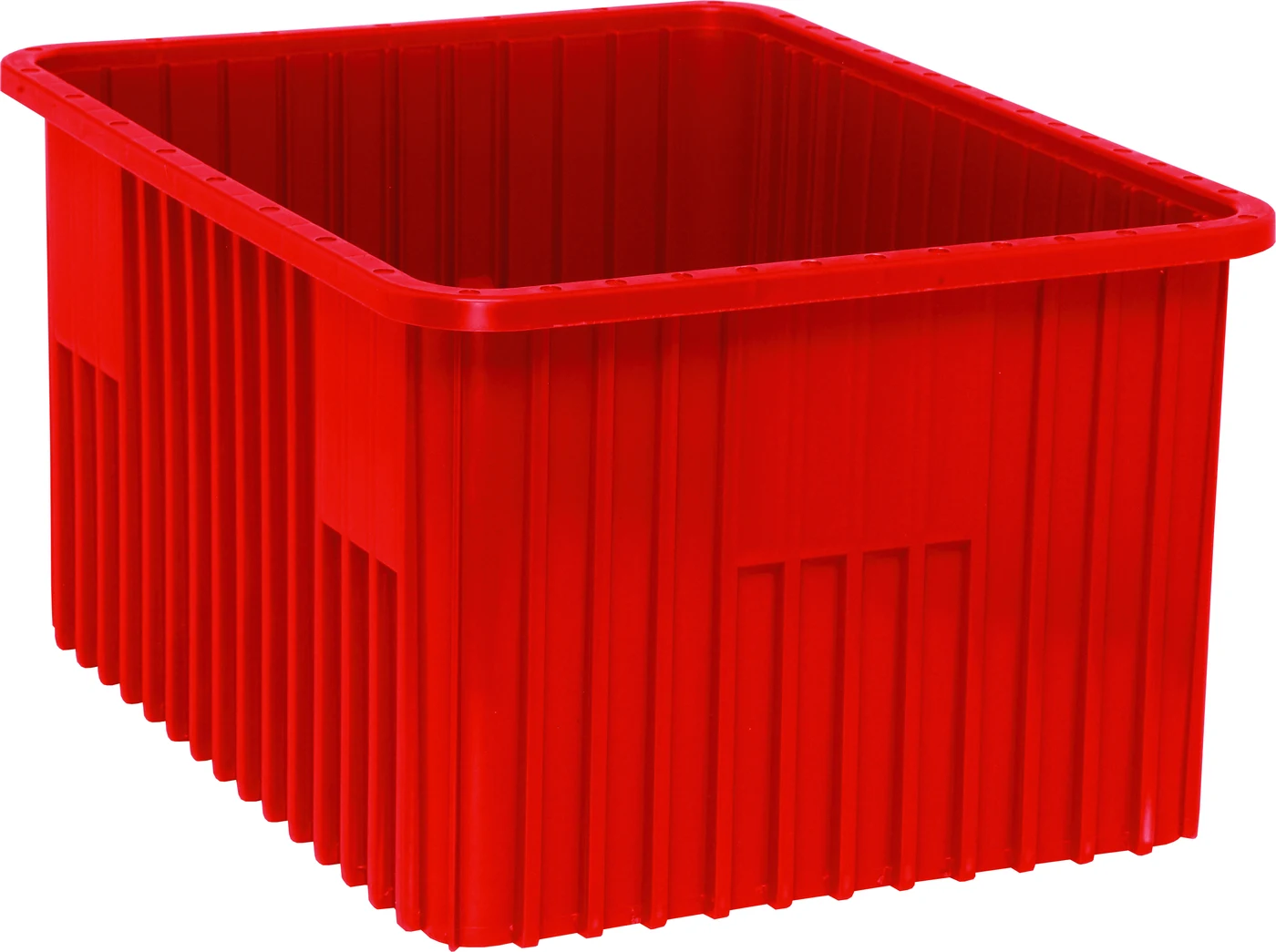 Quantum DG93120RDCS Dividable Grid Container, 22-1/2"L x 17-1/2"W x 12"H, Red, Case of 3