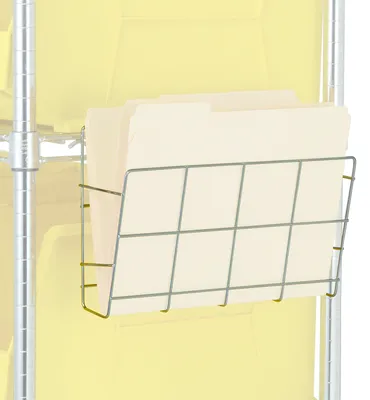 Quantum DH8 Document Holder, 12-3/8"W x 2"D x 8-5/8"H, Chrome — in use