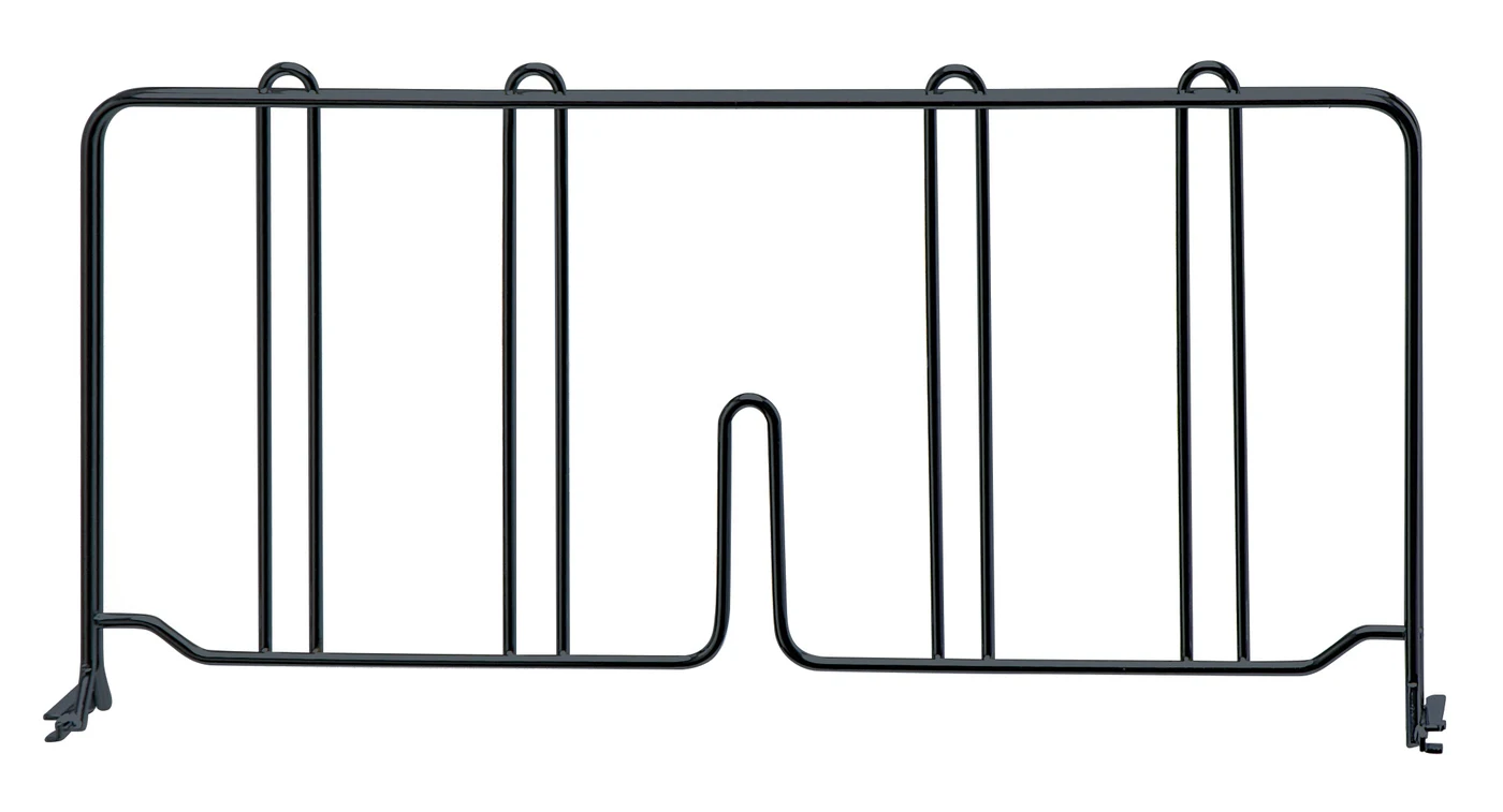 Quantum DIV18BK Wire Shelf Divider, 18"D x 8"H, Black