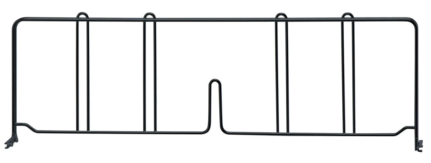Quantum DIV21BK Wire Shelf Divider, 21"D x 8"H, Black