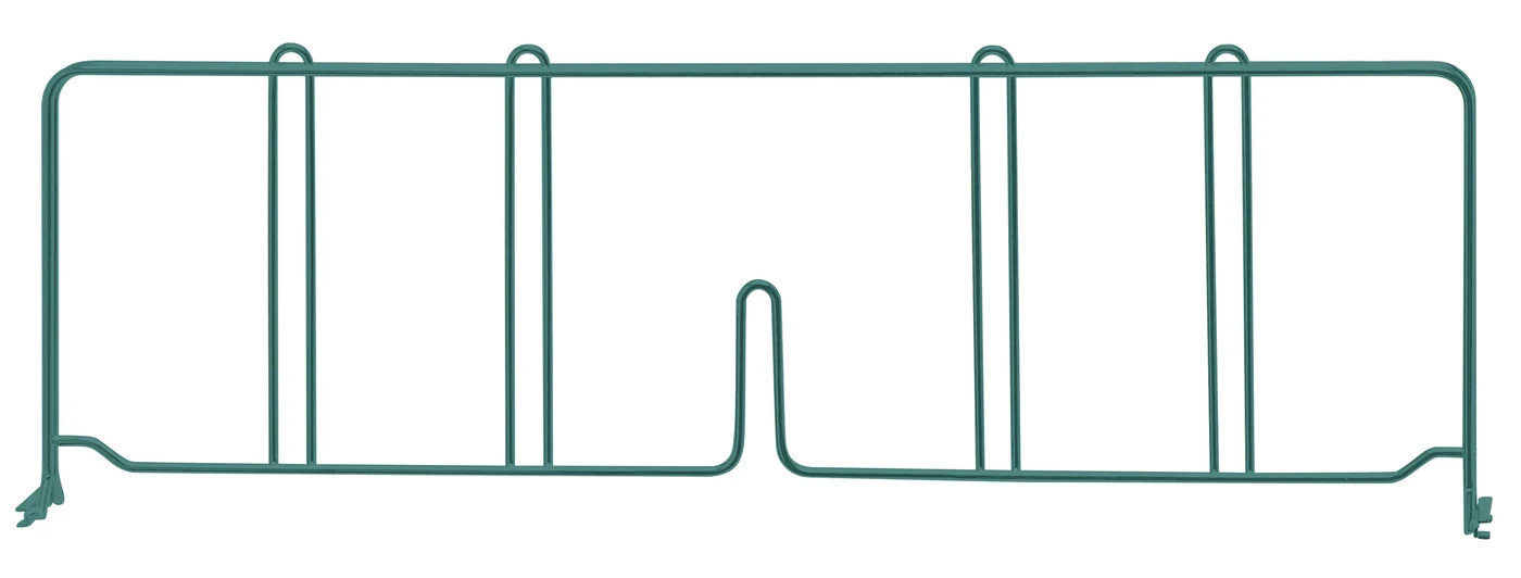 Quantum DIV21P Wire Shelf Divider, 21"D x 8"H, Green