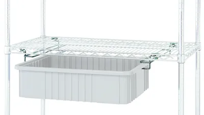 Quantum DS18-24 Single Bin Drawer Slide, Chrome — in use