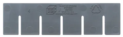 Quantum DS91025 Short Divider for Use with DG91025, Gray, Pack of 6
