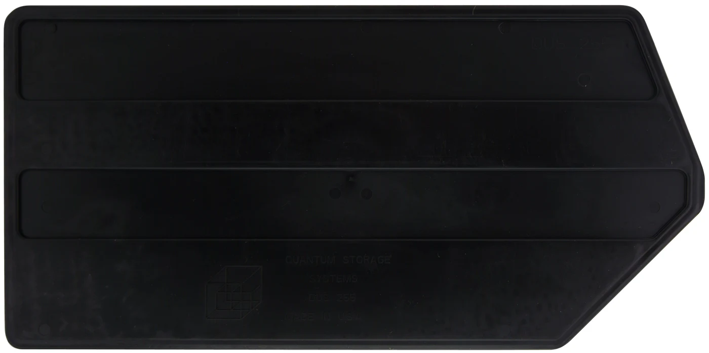 Quantum DUS255 Bin Divider for Bin QUS255, Black, Pack of 6