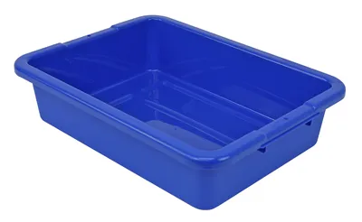 Quantum FSB-20155RBLCS Bussing Tub, 15"W x 20"L x 5"H, Blue, Case of 12