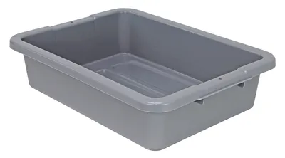 Quantum FSB-20155RGYCS Bussing Tub, 15"W x 20"L x 5"H, Gray, Case of 12
