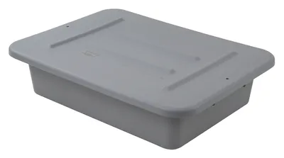Quantum FSB-L2216BRCS Bussing Tub Lid, 16-1/2"W x 22"L, Brown, Case of 12 — in use