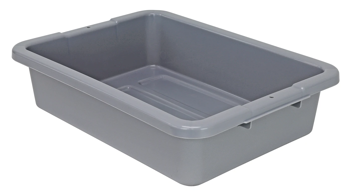 Quantum FSB-20155RGYNB Bussing Tub, 15"W x 20"L x 5"H, Gray