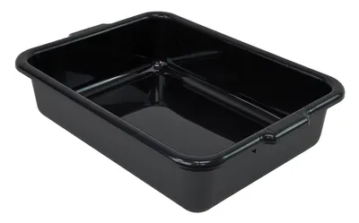 Quantum FSB-21155BKCS Bussing Tub, 15"W x 21"L x 5"H, Black, Case of 12