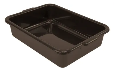 Quantum FSB-21155BNCS Bussing Tub, 15"W x 21"L x 5"H, Brown, Case of 12