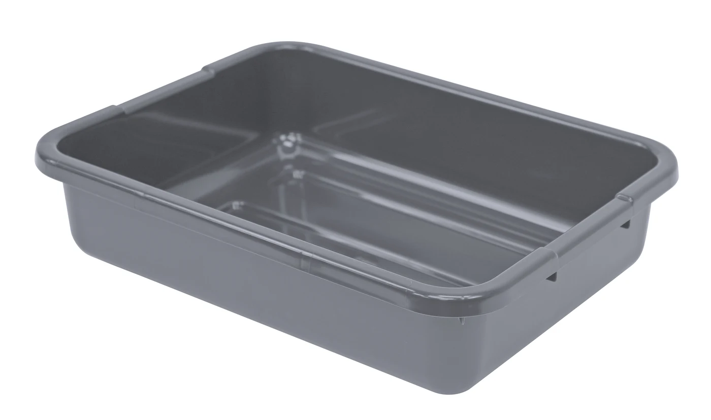 Quantum FSB-21155RGY Bussing Tub, 15"W x 21"L x 5"H, Gray