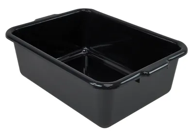 Quantum FSB-21157BKCS Bussing Tub, 15"W x 21"L x 7"H, Black, Case of 12