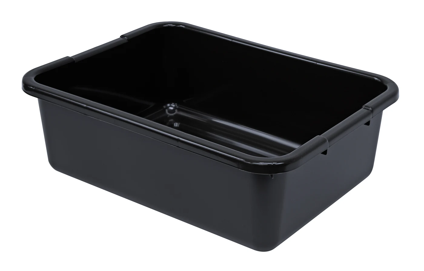 Quantum FSB-21157RBKCS Bussing Tub, 15"W x 21"L x 7"H, Black, Case of 12
