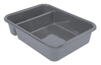 Quantum FSB-21165GYCS Bussing Tub, 15"W x 20"L x 5"H, Gray, Case of 12