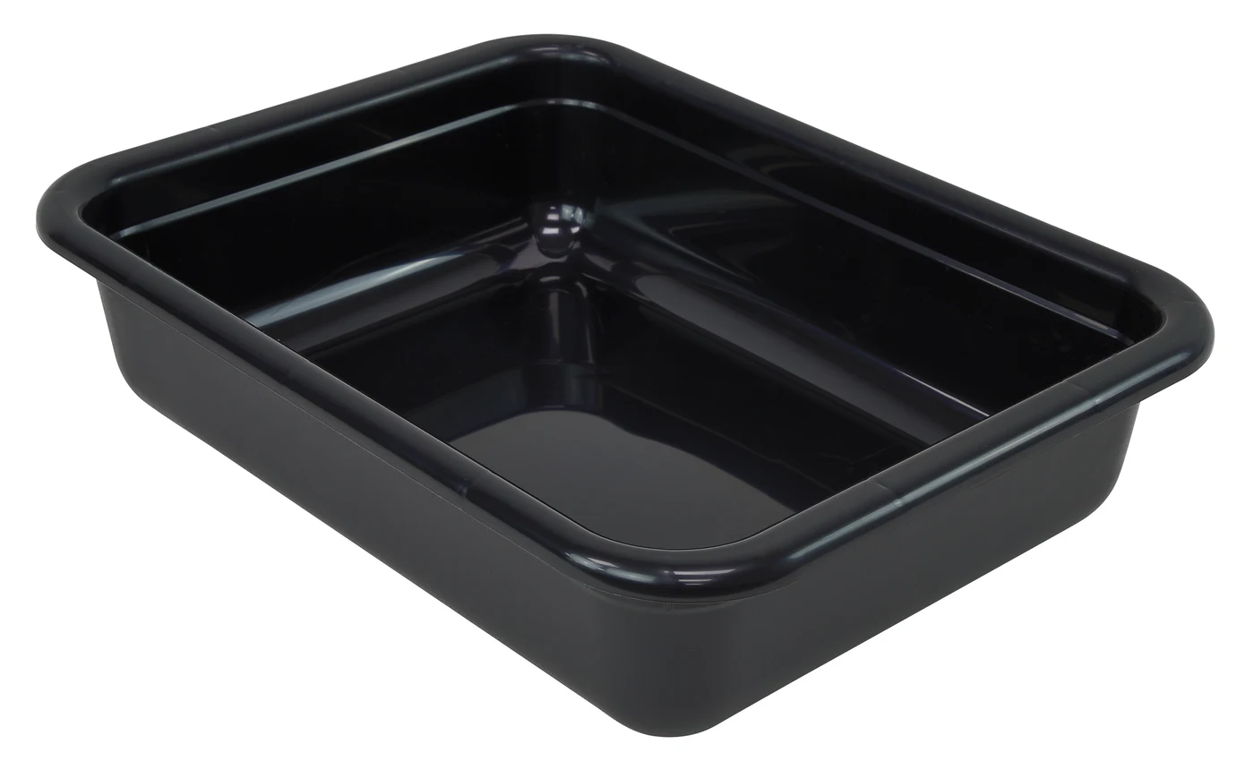 Quantum FSB-22175BKCS Bussing Tub, 17"W x 22"L x 5"H, Black, Case of 12