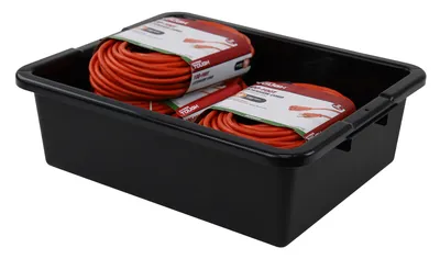Quantum FSB-22177RBNNB Bussing Tub, 17"W x 21-1/2"L x 7"H, Brown — in use