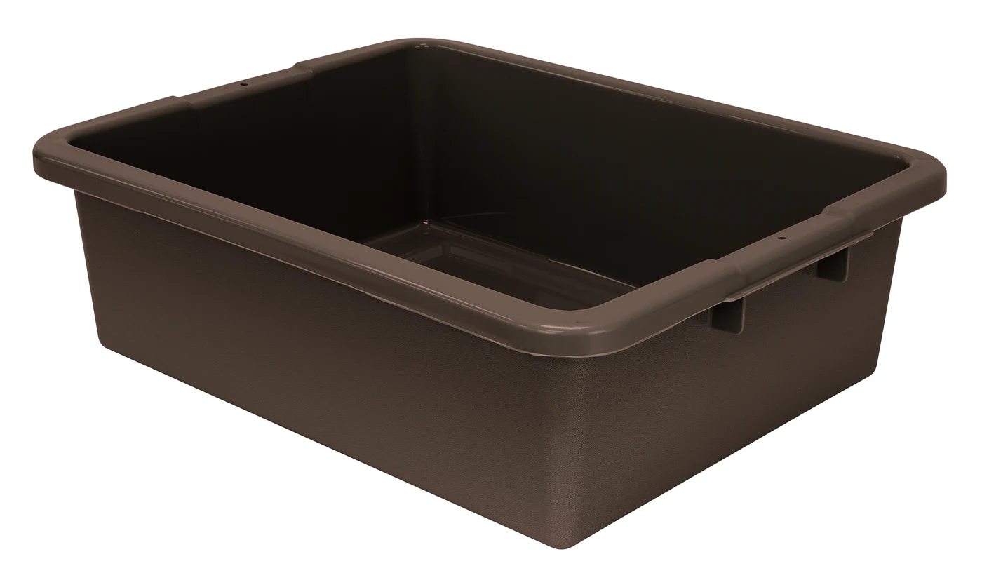 Quantum FSB-22177RBNNB Bussing Tub, 17"W x 21-1/2"L x 7"H, Brown