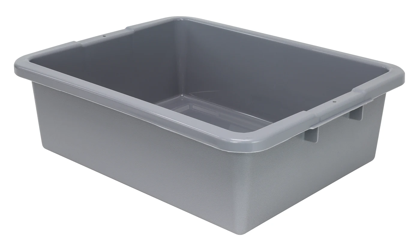Quantum FSB-22177RGYNB Bussing Tub, 17"W x 21-1/2"L x 7"H, Gray