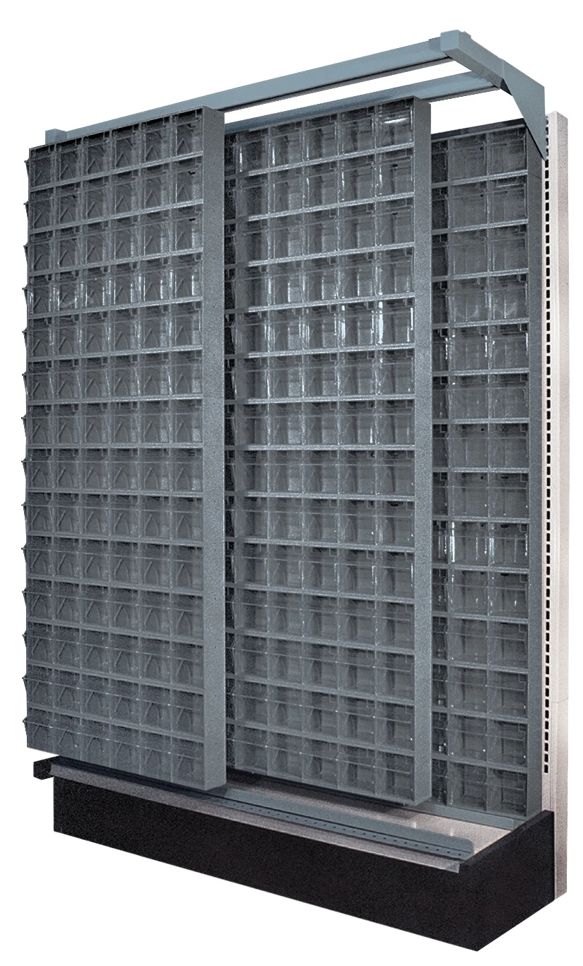 Quantum G-725306-56GY Gondola Slider System, 48"W x 19"D x 75"H, 2000 lb capacity, Gray