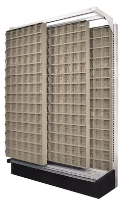 Quantum G-725304-28IV Gondola Slider System, 48"W x 19"D x 75"H, 2000 lb capacity, Ivory