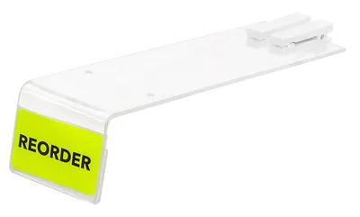Quantum KBI-HB1757-10 Kanban Indicator Lid, 1-3/4"W x 7"D x 1-1/2"H, Clear, Pack of 10