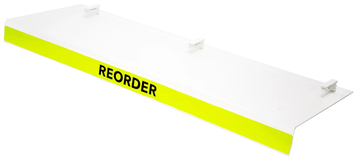 Quantum KBI-HB20007-10 Kanban Indicator Lid, 20"W x 7"D x 1-1/2"H, Clear, Pack of 10