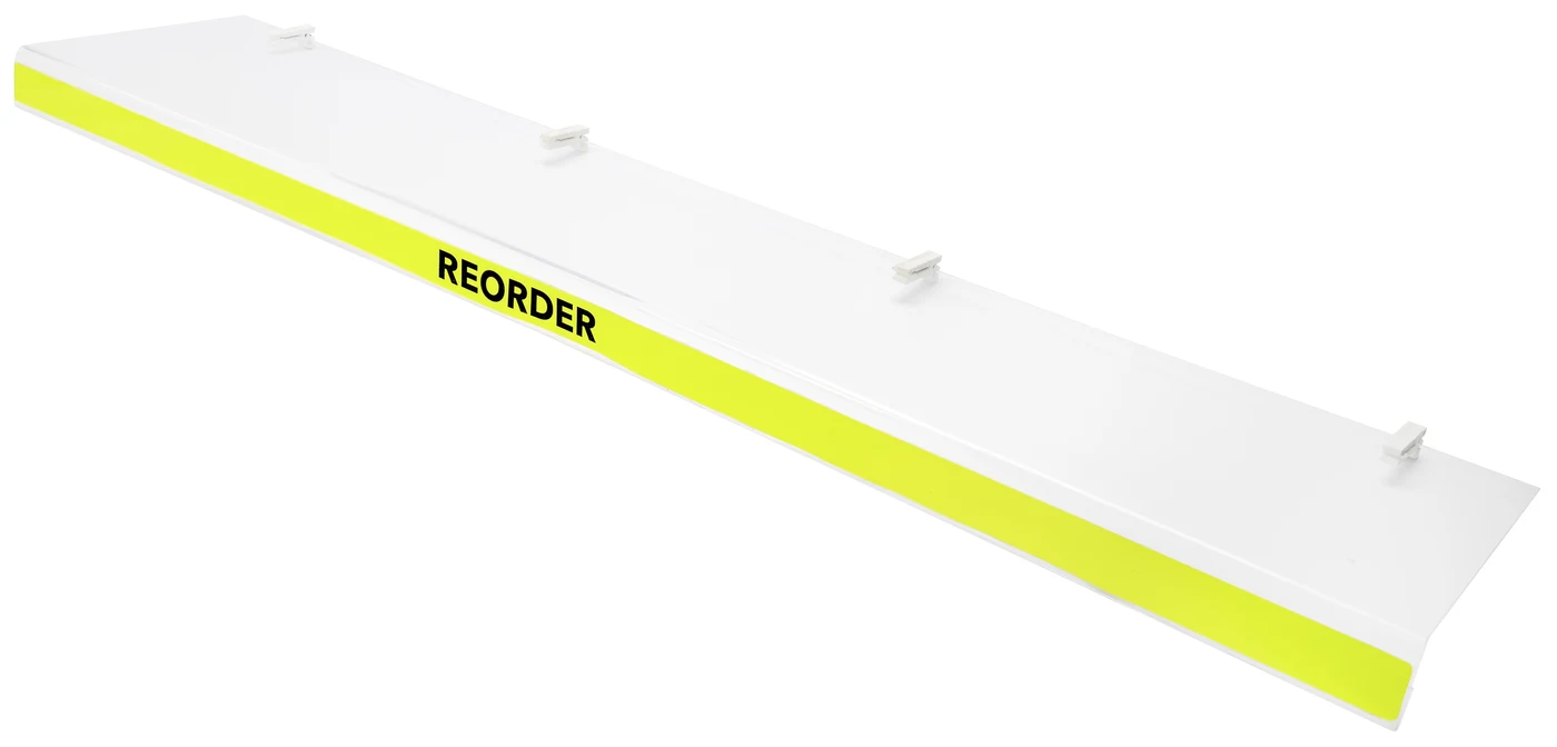 Quantum KBI-HB35007-10 Kanban Indicator Lid, 35"W x 7"D x 1-1/2"H, Clear, Pack of 10