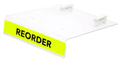 Quantum KBI-HB5757-10 Kanban Indicator Lid, 5-3/4"W x 7"D x 1-1/2"H, Clear, Pack of 10