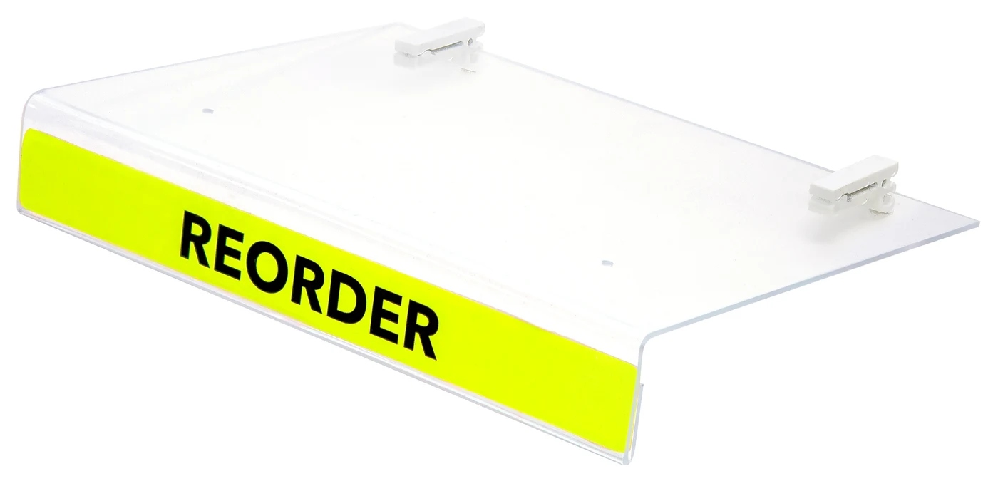 Quantum KBI-HB8757-10 Kanban Indicator Lid, 8-3/4"W x 7"D x 1-1/2"H, Clear, Pack of 10