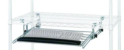 Quantum KEYBD Keyboard Shelf, 25-1/4"W x 15"D x 4-1/4"H, Chrome