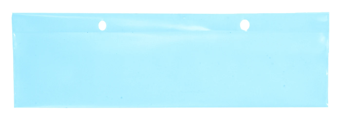 Quantum LBL2X8CO Conductive Label Holder, 8"W x 2"H, Black/Clear, Pack of 6