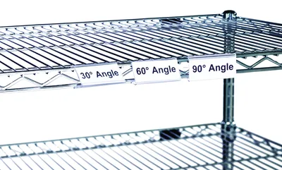 Quantum LHA24C Angled Label Holder, Clear — in use
