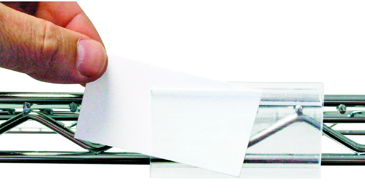 Quantum LHI-6 Label Inserts, 6"W x 1-1/4"D, Clear, Pack of 6