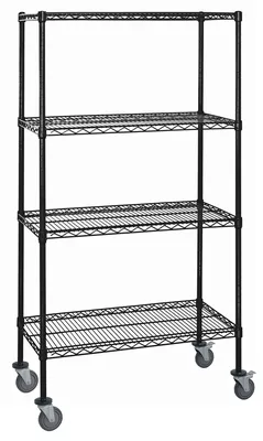 Quantum M1836BK46 Mobile Cart, 36"W x 18"D x 69"H, 1200 lb capacity, Black