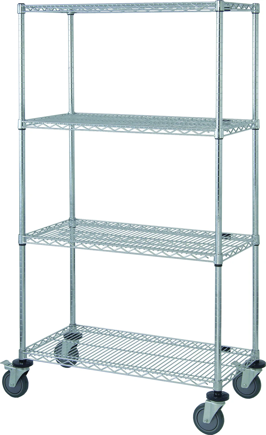 Quantum M1836C46 Mobile Cart, 36"W x 18"D x 69"H, 1200 lb capacity, Chrome