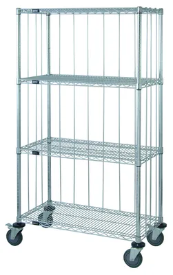 Quantum M1836C46RE Mobile Enclosure Cart, 36"W x 18"D x 69"H, 1200 lb capacity, Chrome