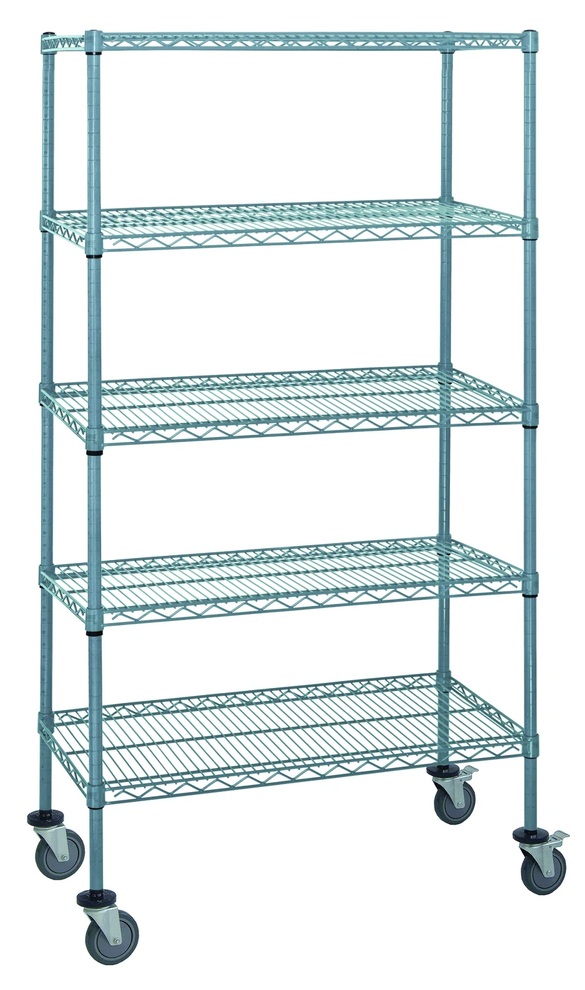 Quantum M2436GY47-5 Mobile Cart, 36"W x 24"D x 80"H, 1200 lb capacity, Gray