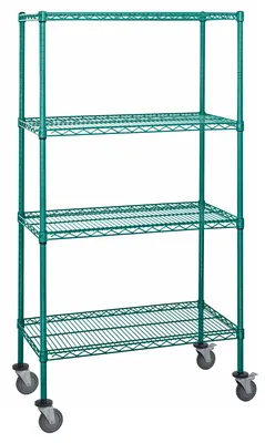 Quantum M1836P46 Mobile Cart, 36"W x 18"D x 69"H, 1200 lb capacity, Green