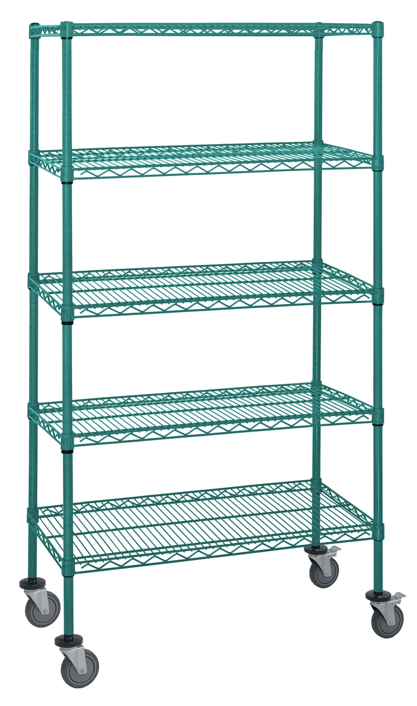 Quantum M1836P46-5 Mobile Cart, 36"W x 18"D x 69"H, 1200 lb capacity, Green