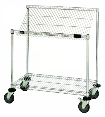 Quantum M1836SL34C Mobile Cart, 36"W x 18"D x 40"H, 400 lb capacity, Chrome