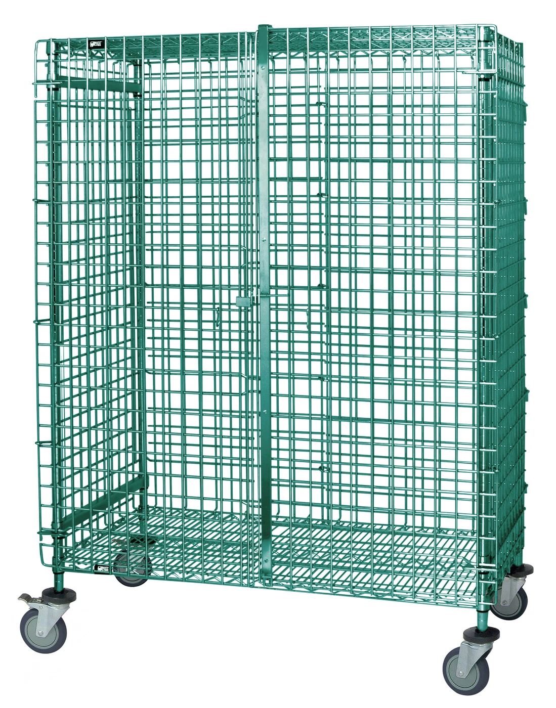 Quantum M2160-69SECP Mobile Security Unit, 60"W x 21"D x 69"H, 1200 lb capacity, Green