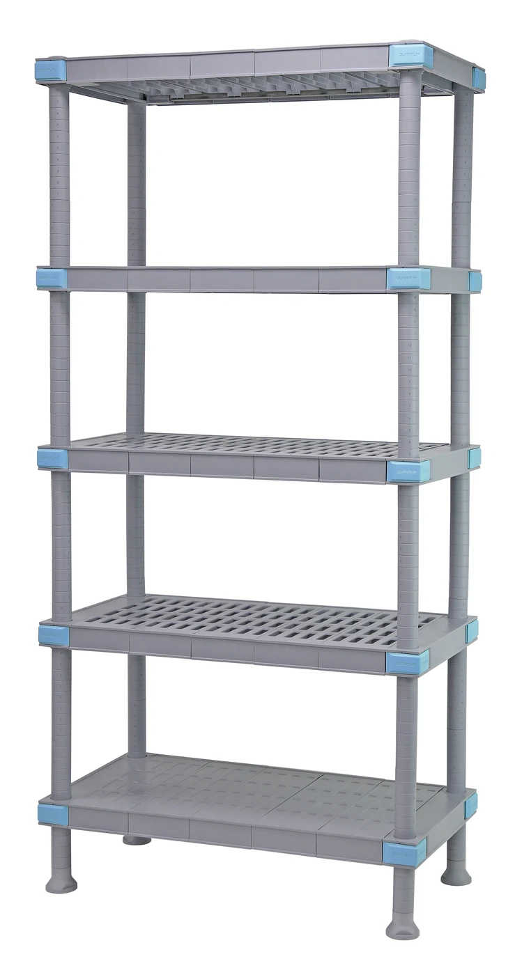 Quantum QP185486V4S1 Millenia Shelving Unit, 54"W x 18"D x 86"H, 2000 lb capacity, Gray