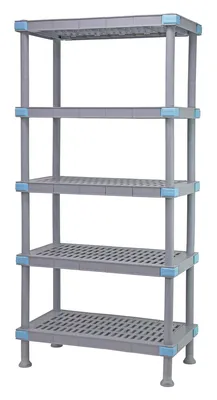 Quantum QP182450VS-5 Millenia Shelving Unit, 24"W x 18"D x 50"H, 2000 lb capacity, Gray