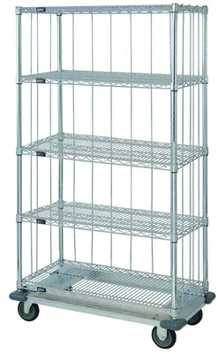 Quantum MD1836C46RE-5 Mobile Enclosure Cart, 36"W x 18"D x 70"H, 800 lb capacity, Chrome