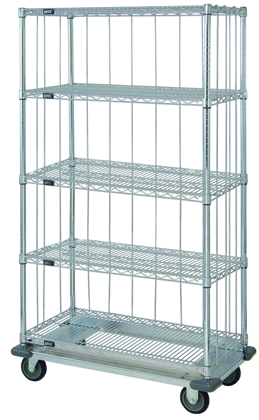 Quantum MD2448C46E-5 Mobile Enclosure Cart, 48"W x 24"D x 70"H, 1200 lb capacity, Chrome
