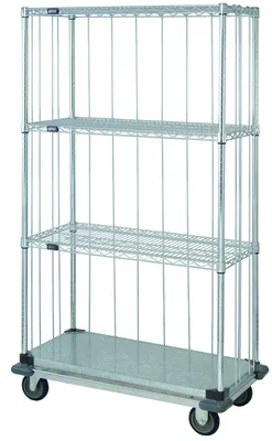 Quantum MD2436CG46RE-CCWNV Mobile Enclosure Cart, 36"W x 24"D x 70"H, 1200 lb capacity, Chrome/Galvanized