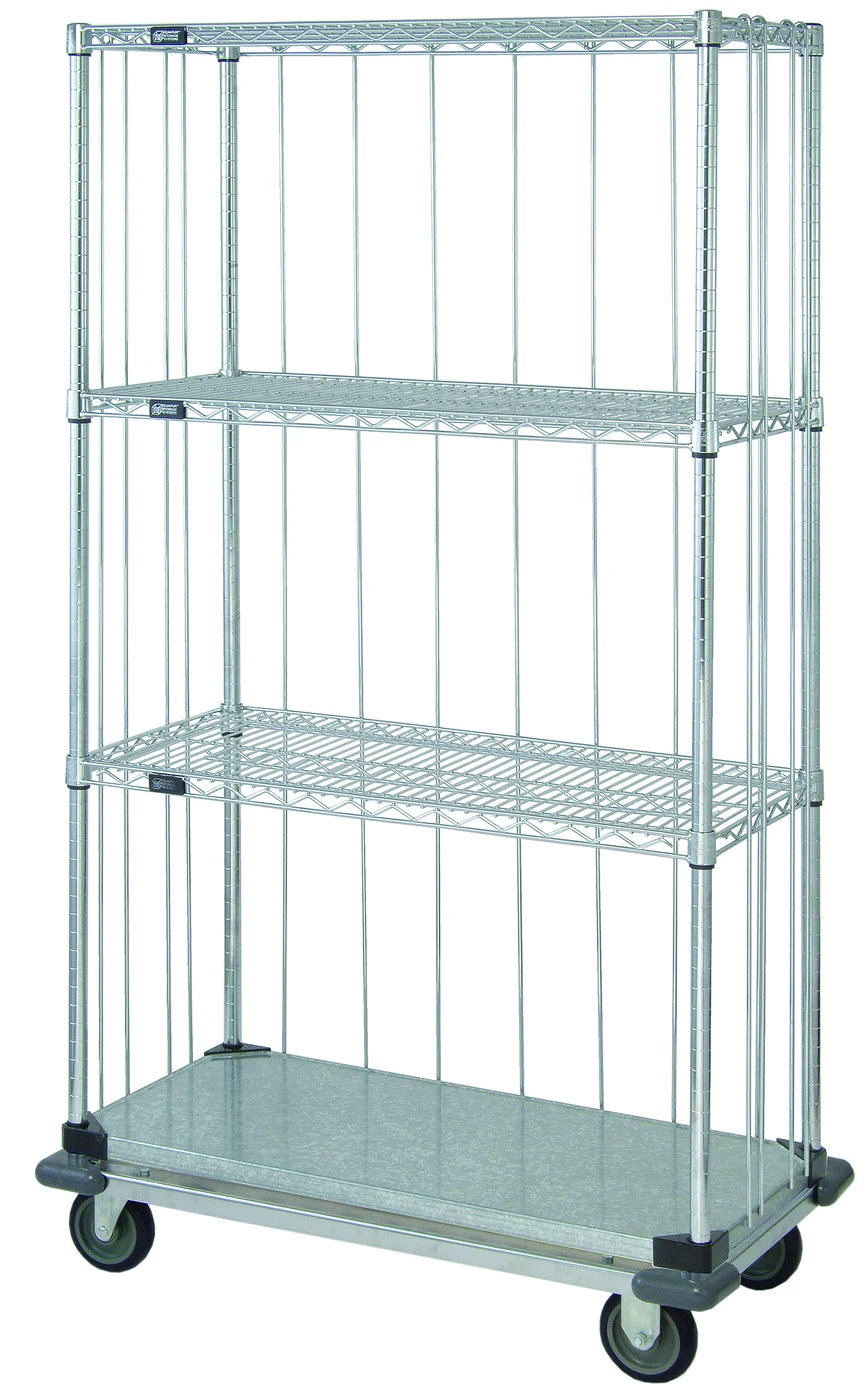 Quantum MD2436CG46RE-CCWNV Mobile Enclosure Cart, 36"W x 24"D x 70"H, 1200 lb capacity, Chrome/Galvanized