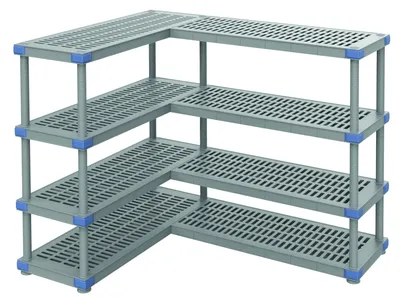 Quantum QPA185450SS-5 Millenia Shelving Add-On Kit, 54"W x 18"D x 50"H, 2000 lb capacity, Gray