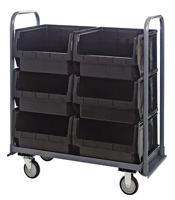 Quantum MTT-1842-543BK Magnum Tote Truck, 19-3/4"L x 18-3/8"W x 11-7/8"H, 1200 lb capacity, Gray